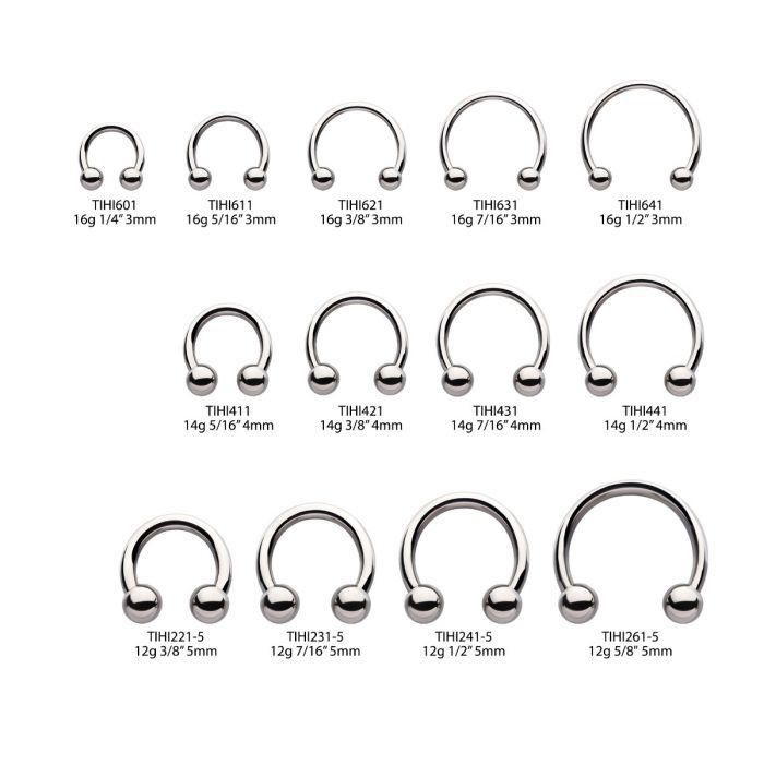 Titanium Internally Threaded Basic Circular Barbells