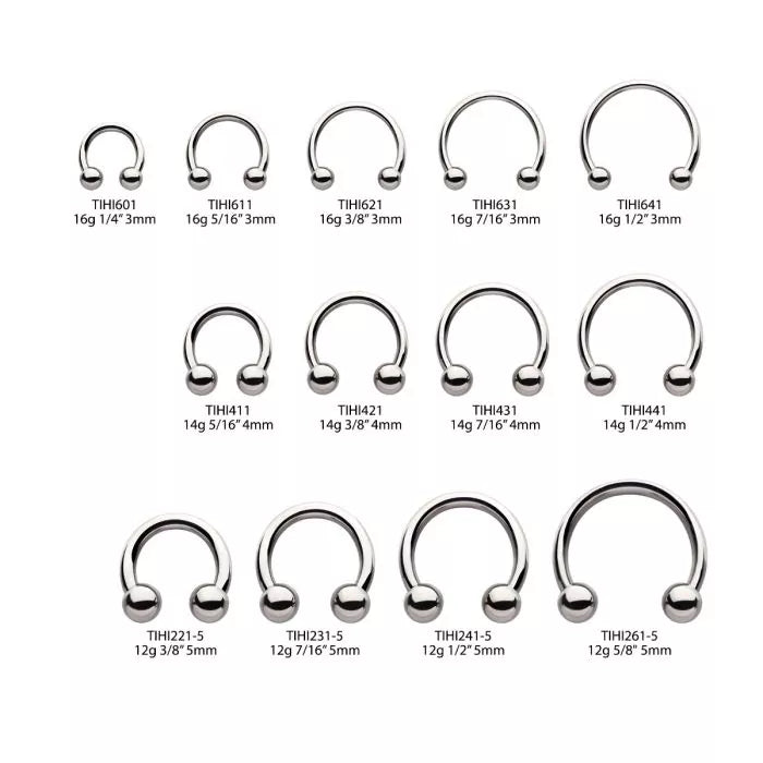 Titanium Internally Threaded Basic Circular Barbells