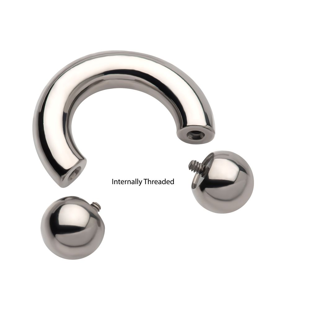 Titanium Internally Threaded Basic Big Gauge Circular Barbells