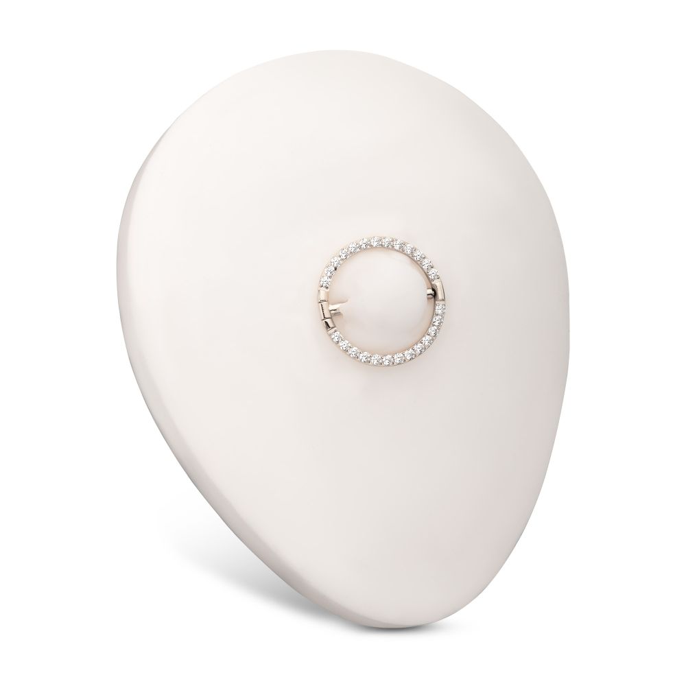 Titanium CNC Set Gem Nipple Clicker Ring | Sold by piece