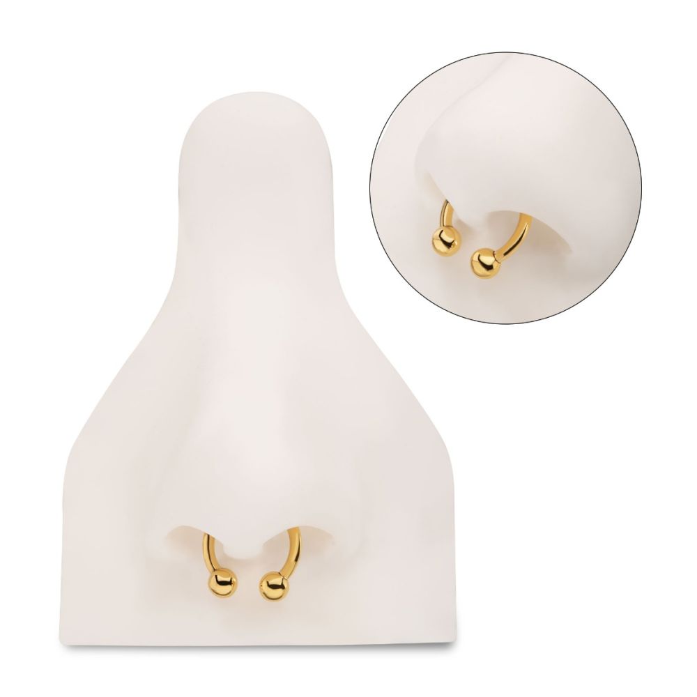 24KT-Gold PVD Titanium Internally Threaded Circular Barbell