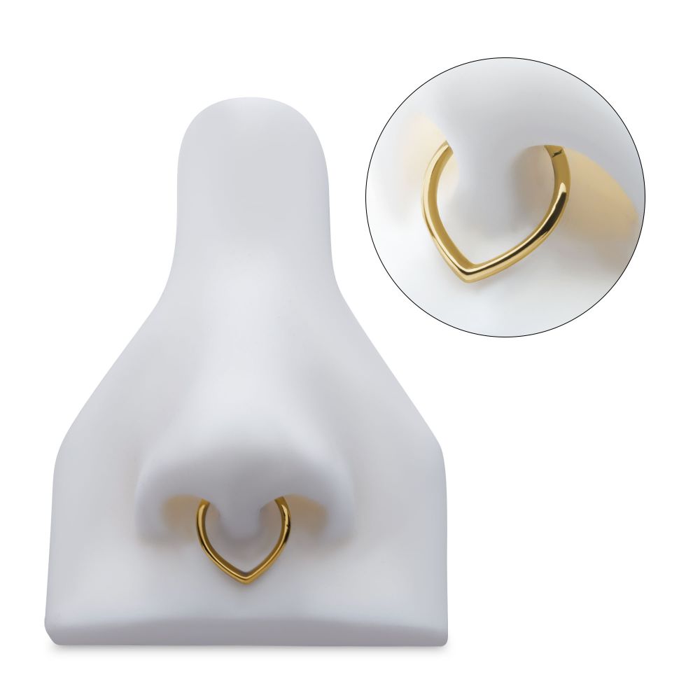 24Kt Gold PVD Titanium Teardrop Hinged Segment Clicker