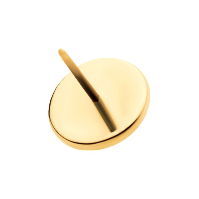 24Kt Gold PVD Titanium Threadless Hammered Disk Top