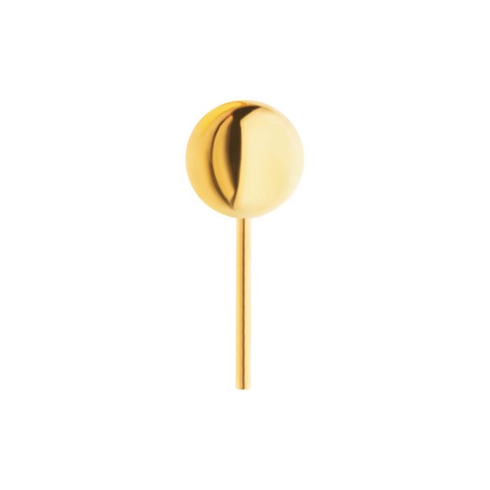 24KT Gold PVD Titanium Threadless with Ball Top