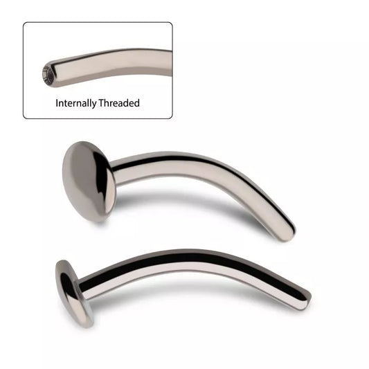 Titanium Internally Threaded with Fixed Disk Floating Navel Bar
