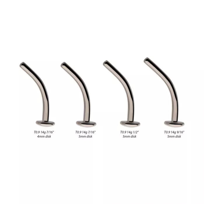 Titanium Internally Threaded with Fixed Disk Floating Navel Bar