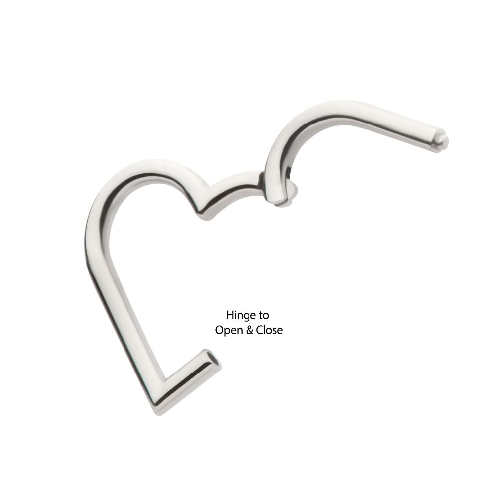 Titanium Heart Shape Hinged Segment Clicker