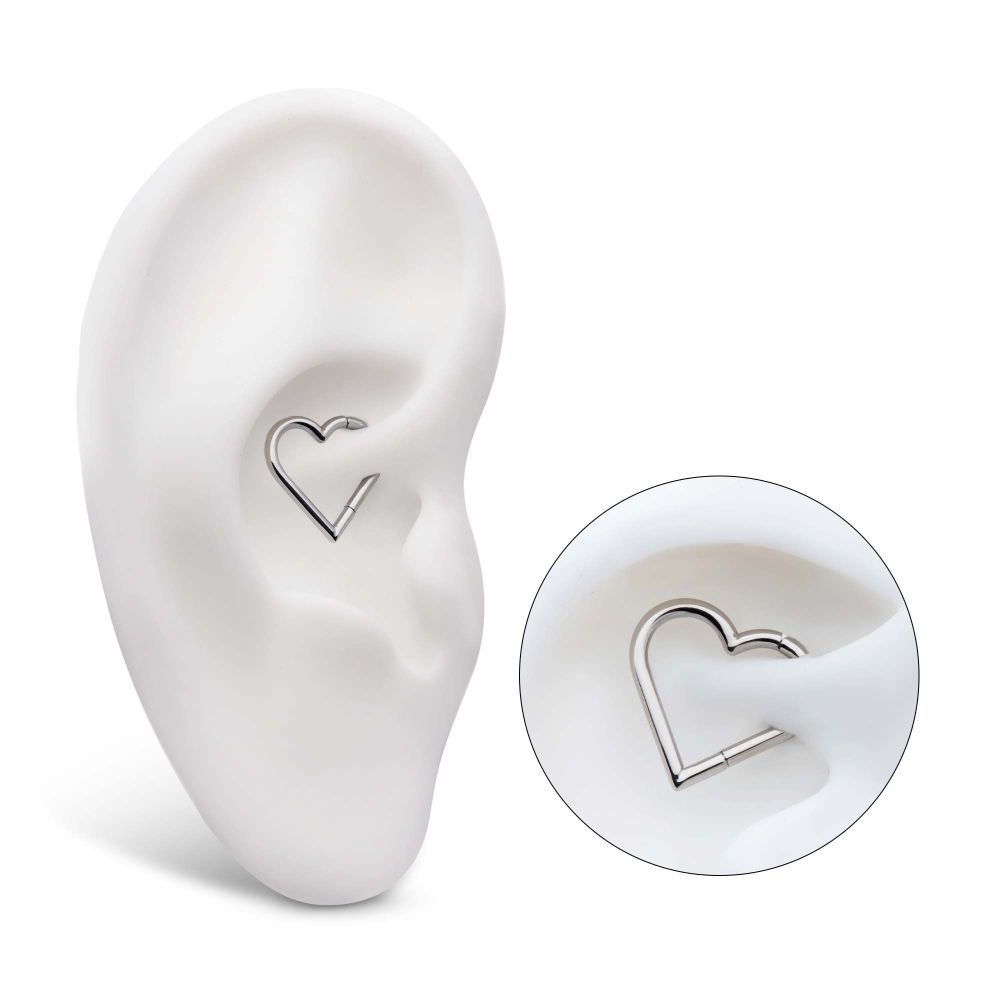 Titanium Heart Shape Hinged Segment Clicker