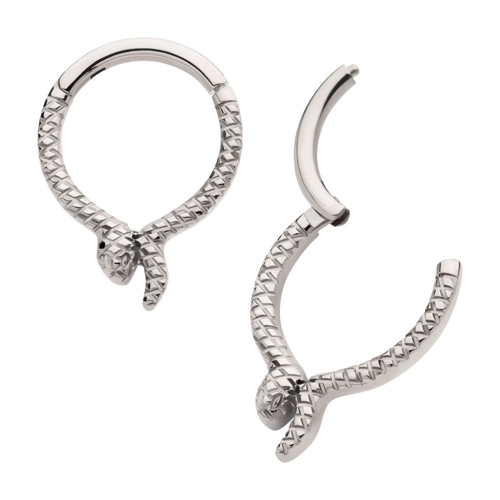 Titanium Snake Design Front Facing Hinged Segment Clicker