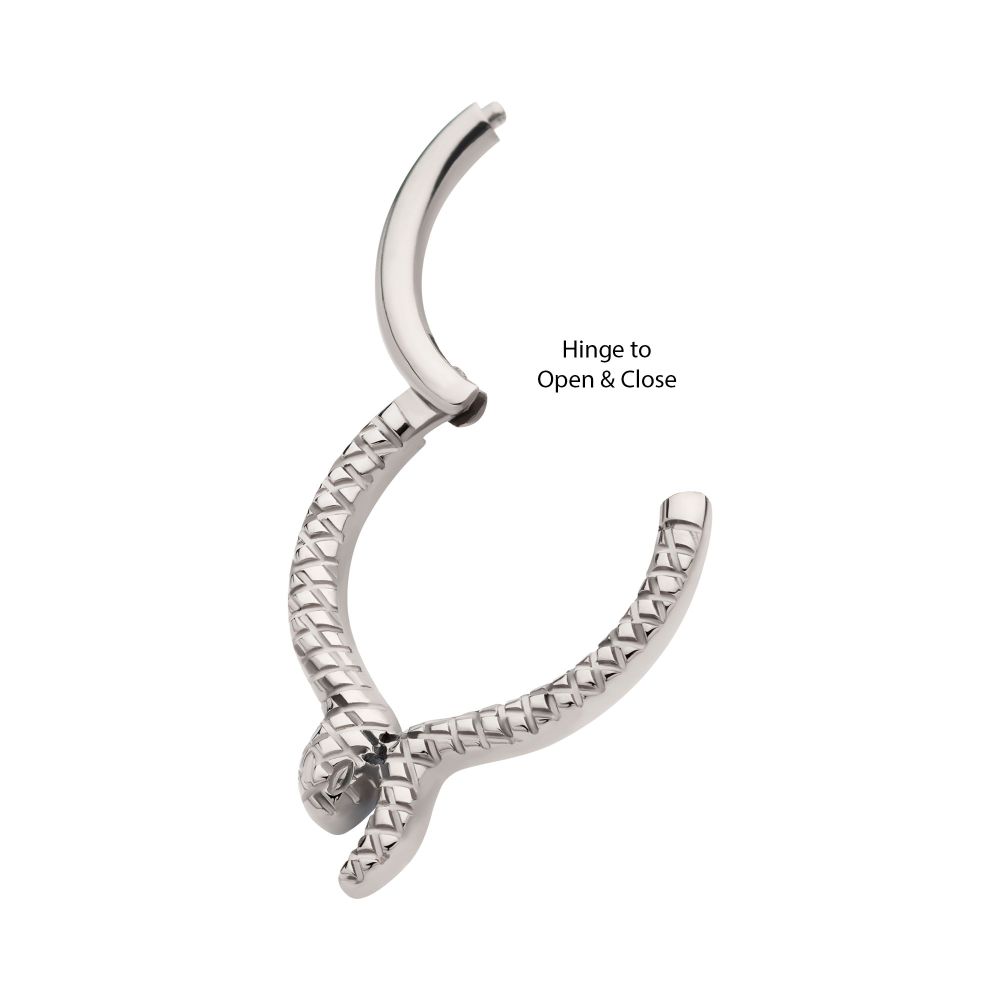 Titanium Snake Design Front Facing Hinged Segment Clicker