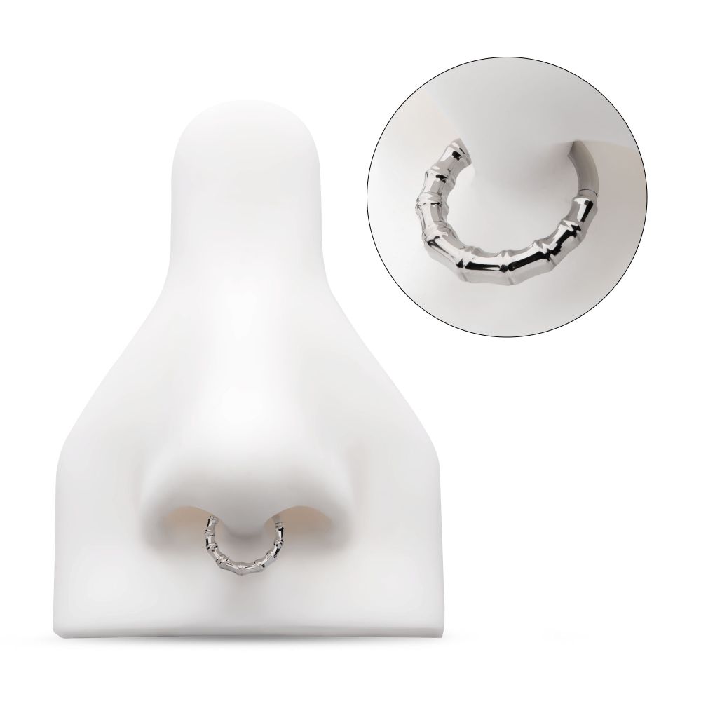 Titanium Bamboo Design Front Facing Hinged Segment Clicker