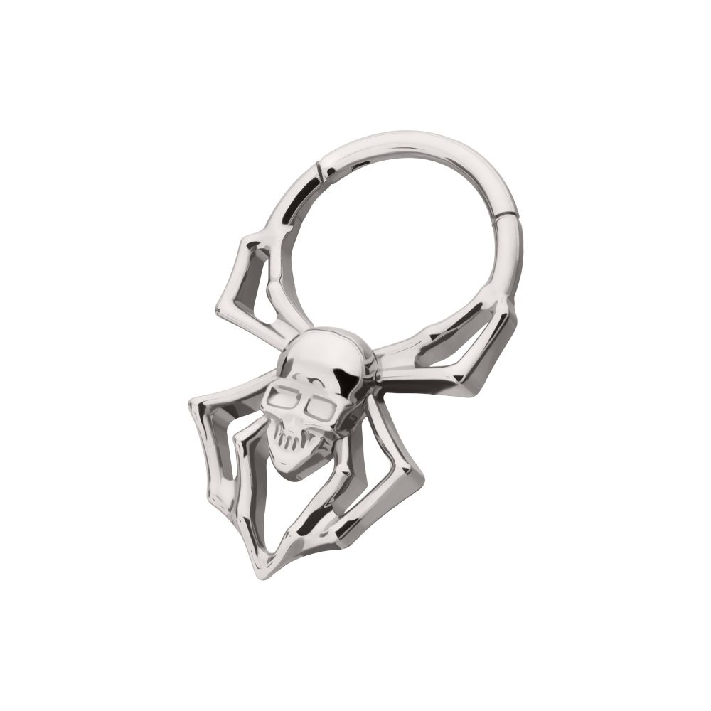 Titanium Spider Skull Front Facing Hinged Segment Clicker