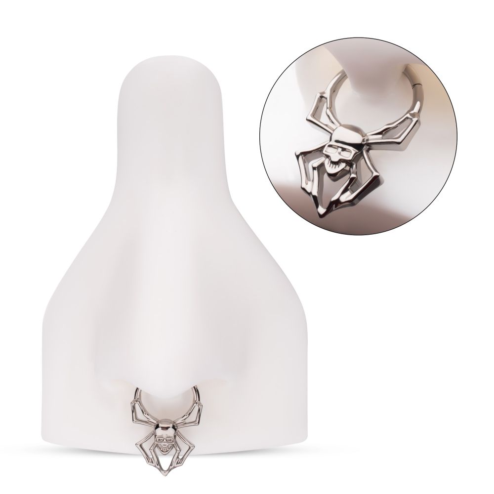Titanium Spider Skull Front Facing Hinged Segment Clicker