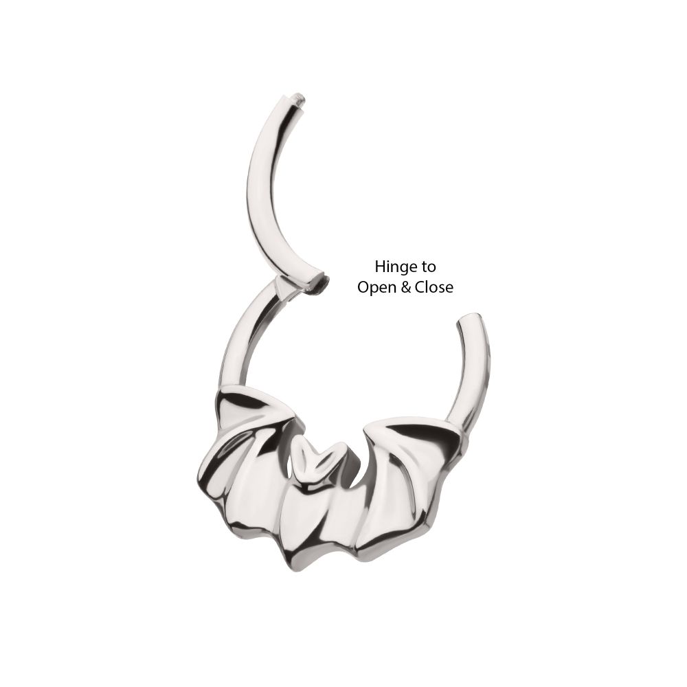 Titanium Flying Bat Front Facing Hinged Segment Clicker
