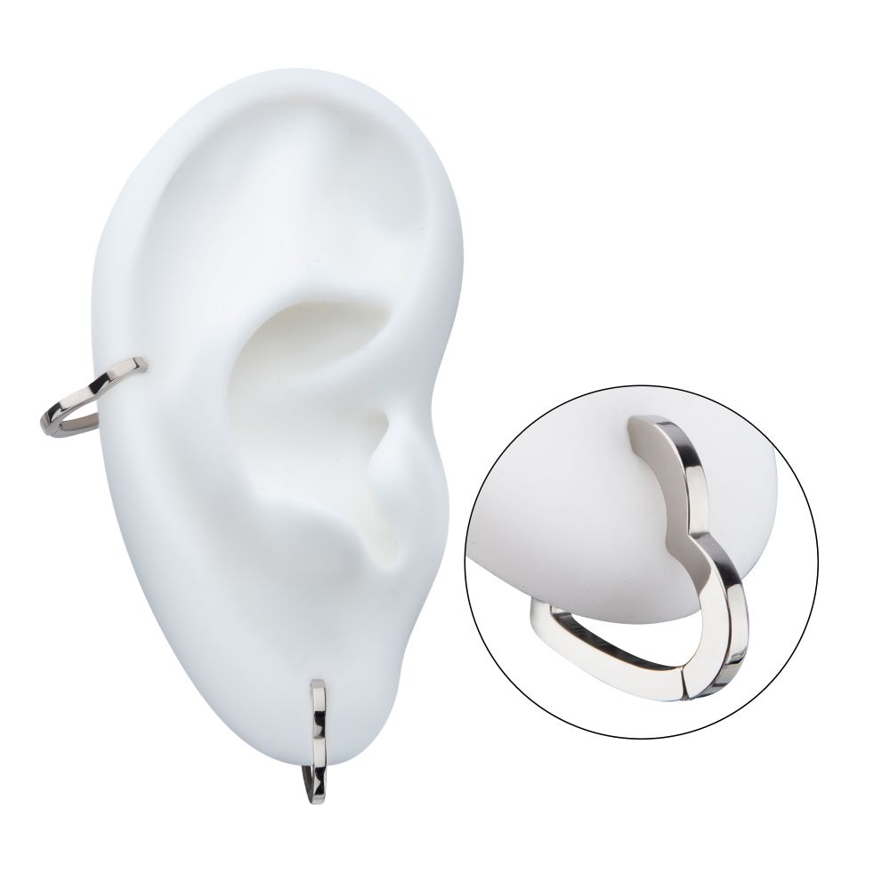 Titanium Heart Hinged Segment Clicker