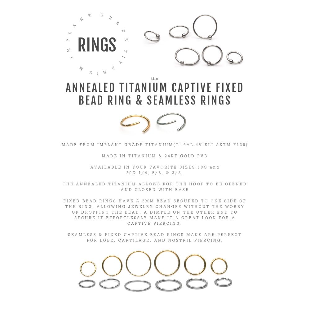 Titanium-Seamless Split Ring