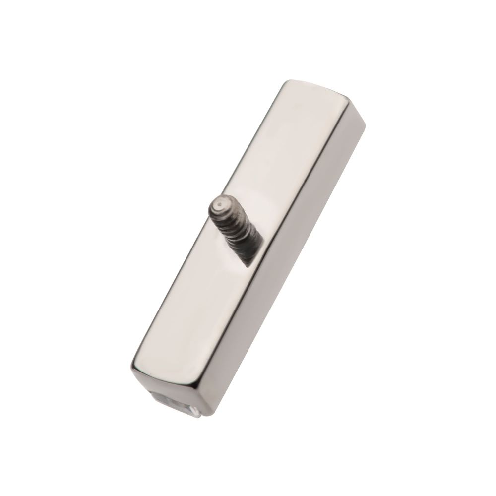 Titanium Internally Threaded with CNC Set Clear CZ 6-Cluster Bar Top