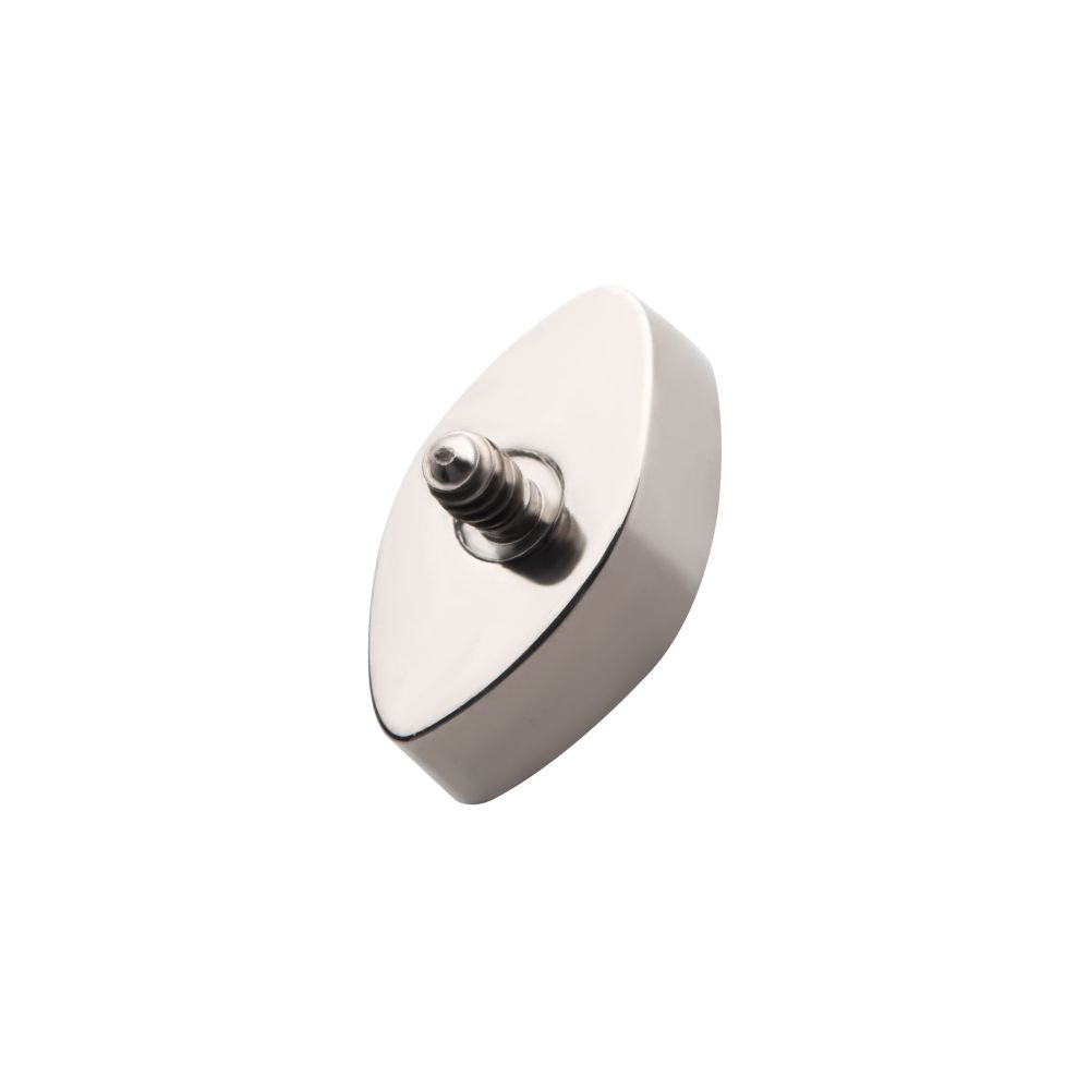 Titanium Internally Threaded with Bezel Set CZ Marquise Shape Top