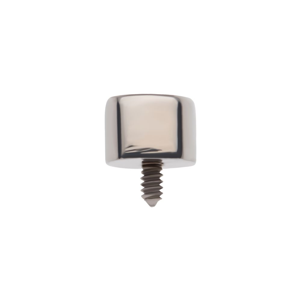 Titanium Internally Threaded with Bezel Set CZ Oval Shape Top