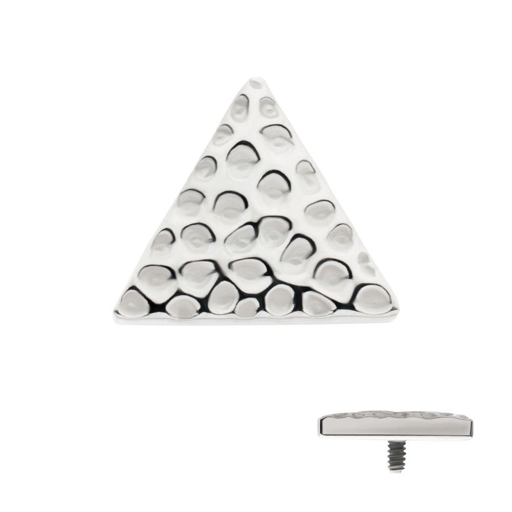 Titanium Internally Threaded Hammered Triangle Top