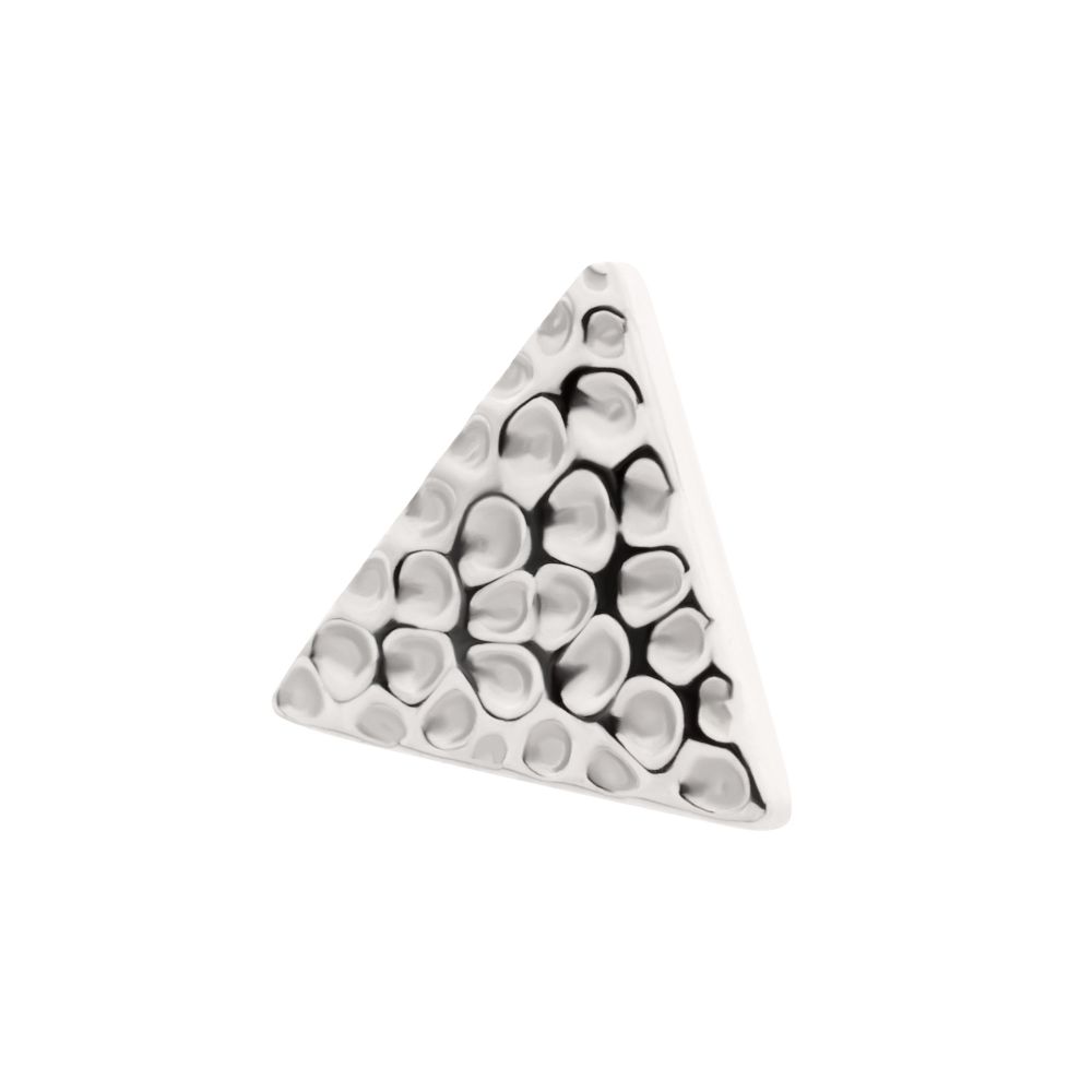 Titanium Internally Threaded Hammered Triangle Top