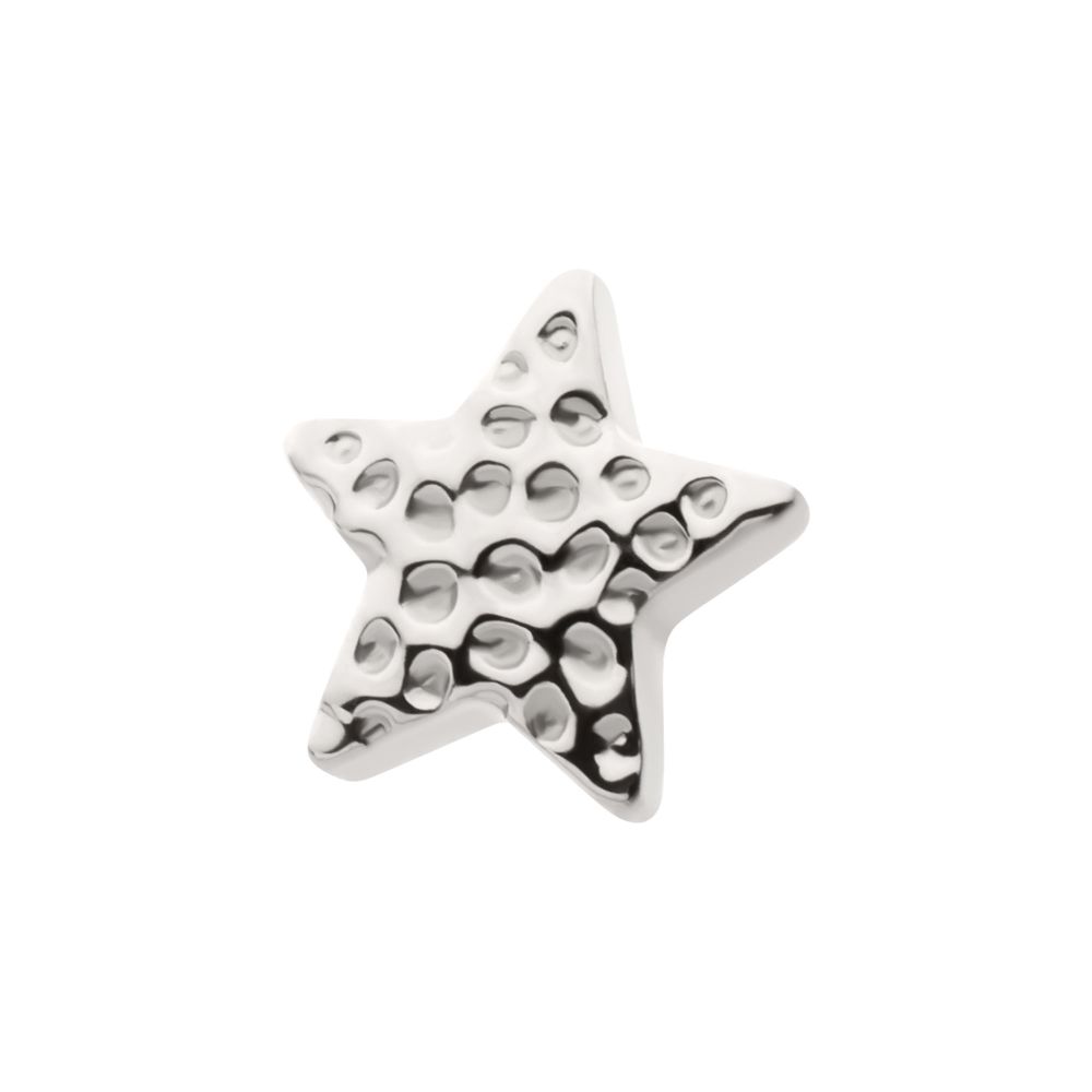Titanium Internally Threaded Hammered Star Top