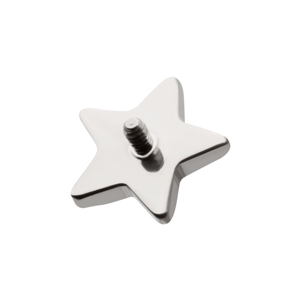 Titanium Internally Threaded Hammered Star Top