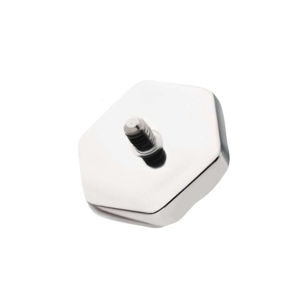 Titanium Internally Threaded Hammered Hexagon Top
