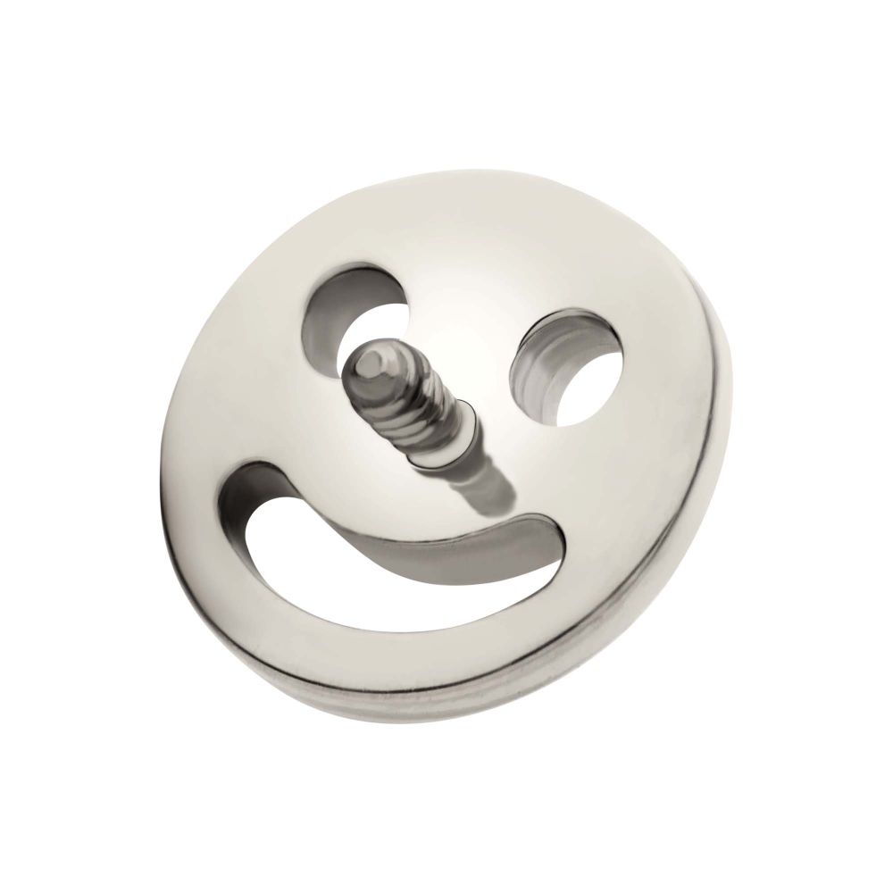 Titanium Internally Threaded Smiley Face Emoji Top