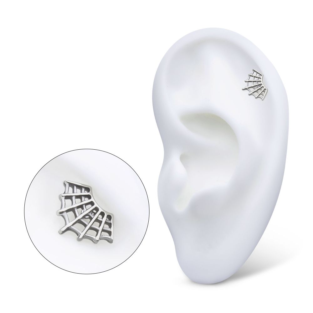 Titanium Internally Threaded Fan Shape Spiderweb Top