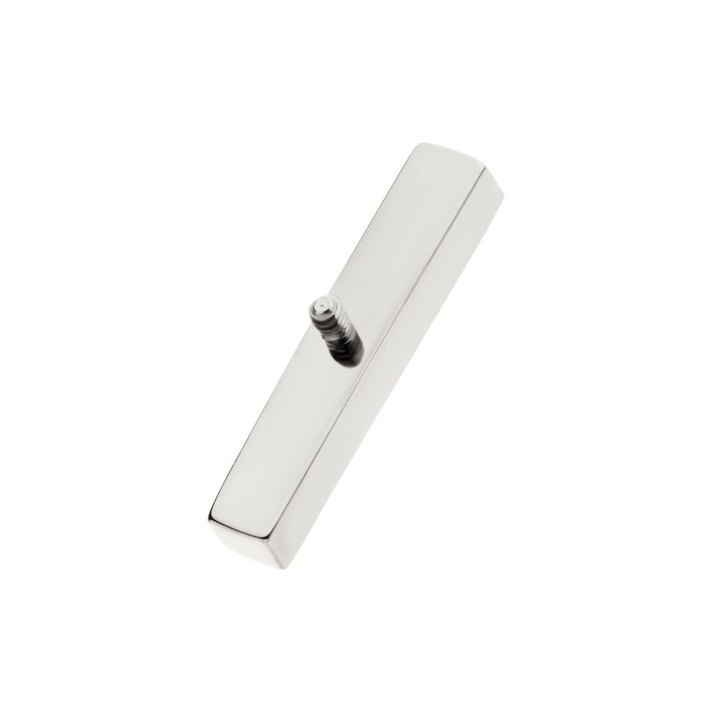 Titanium Internally Threaded Prong Set Rainbow CZ 6-Cluster Bar Top