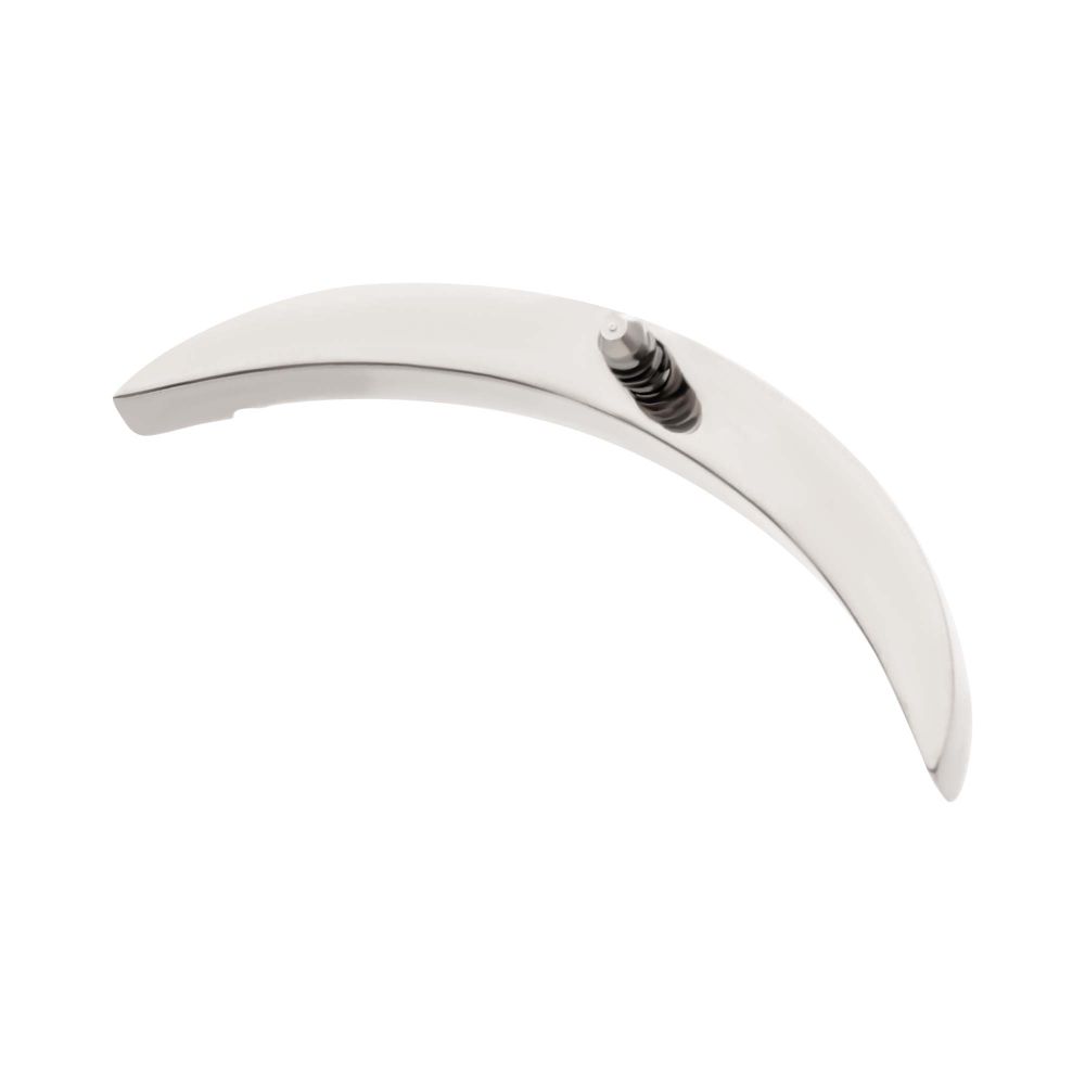 Titanium Internally Threaded Multicolor CZ Curved Bar Top