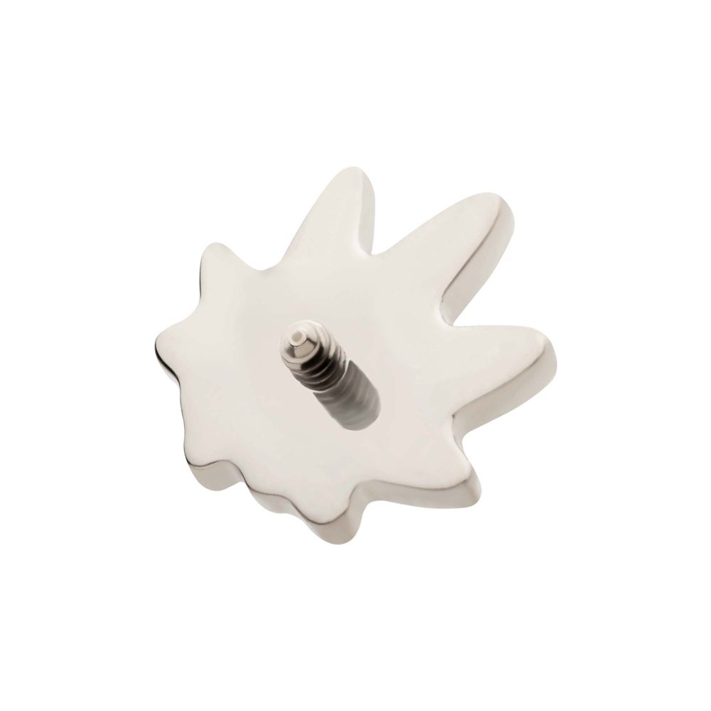 Titanium Internally Threaded Pot Leaf Top