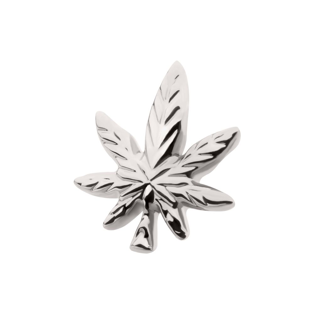 Titanium Internally Threaded Pot Leaf Top