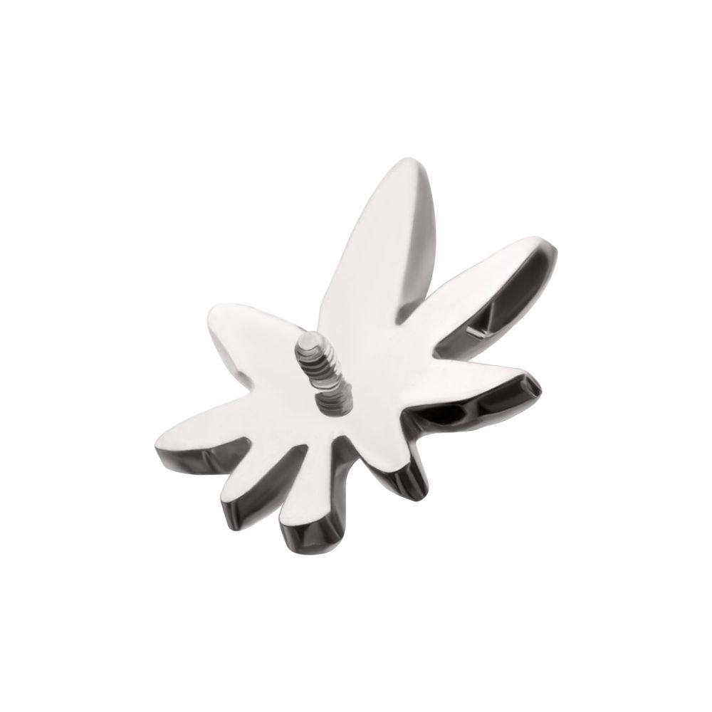 Titanium Internally Threaded Pot Leaf Top