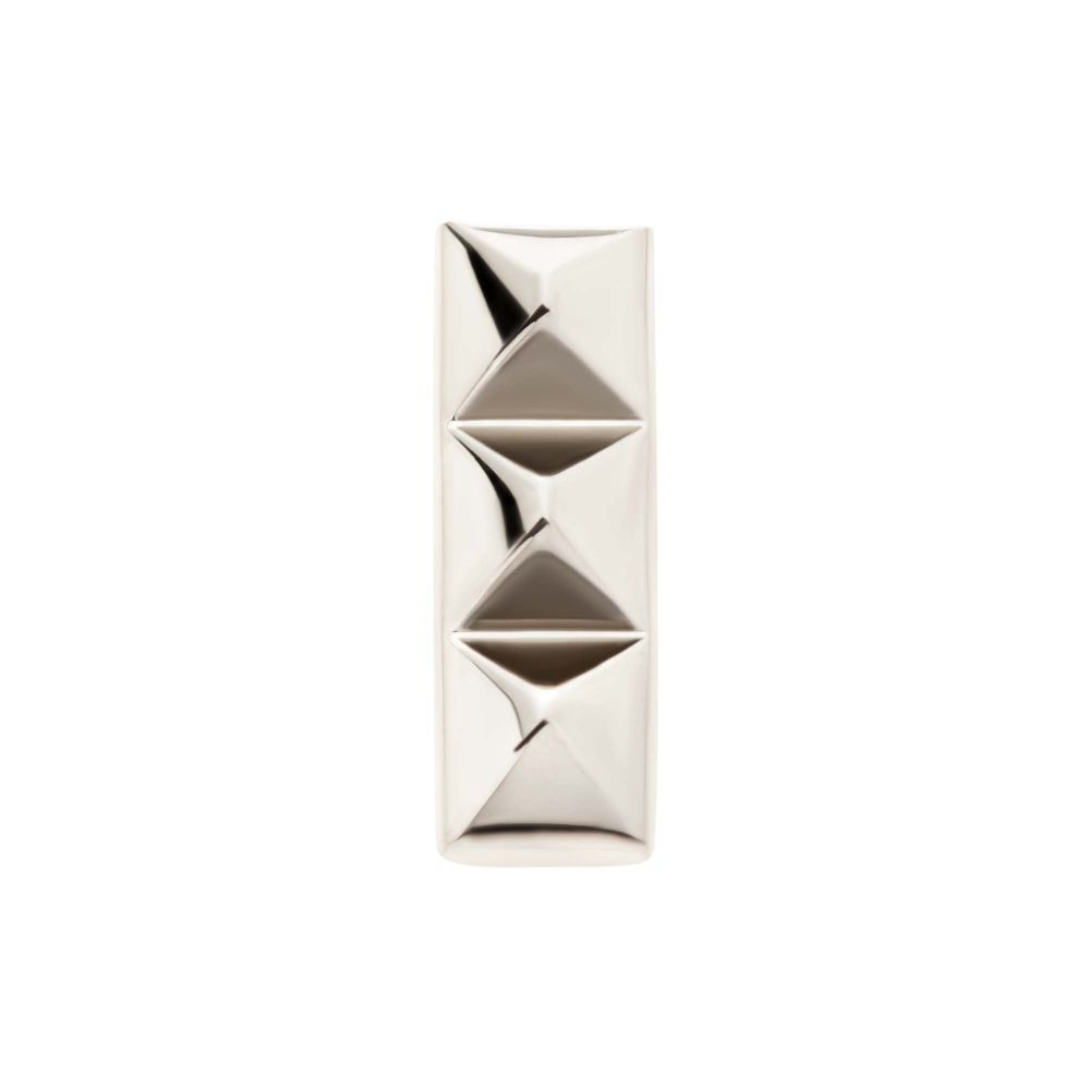 Titanium Internally Threaded 3 Pyramid Stud Top