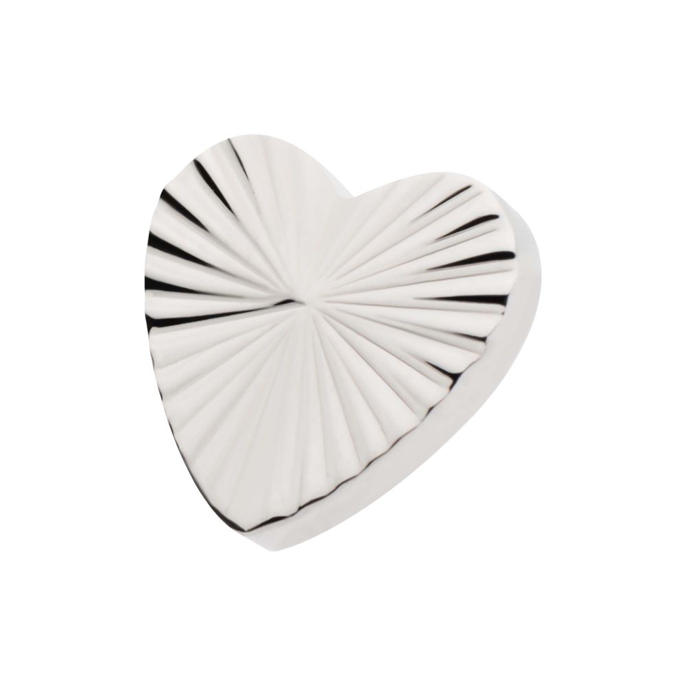Titanium Internally Threaded Corrugated Heart Top