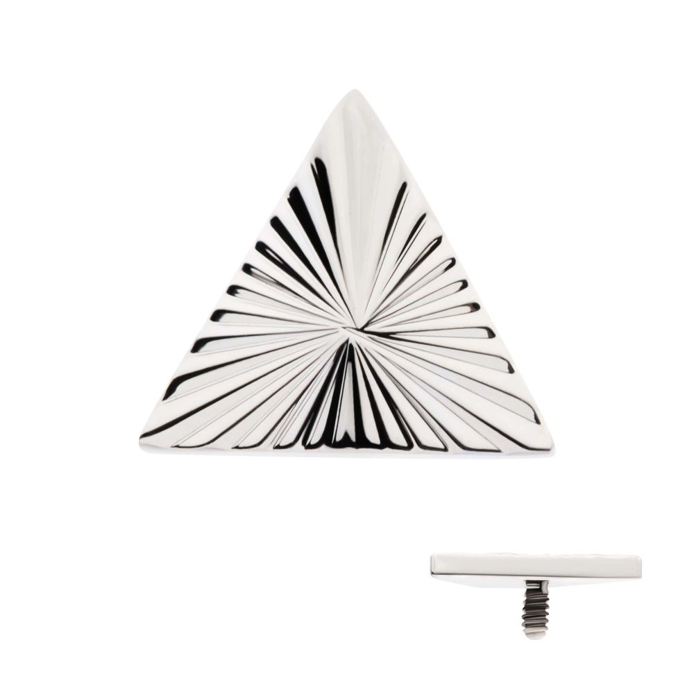 Titanium Internally Threaded Corrugated Triangle Top