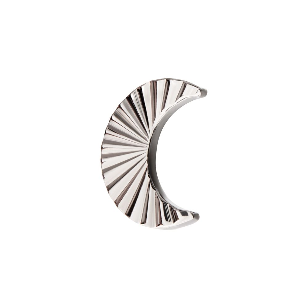 Titanium Internally Threaded Corrugated Crescent Moon Top