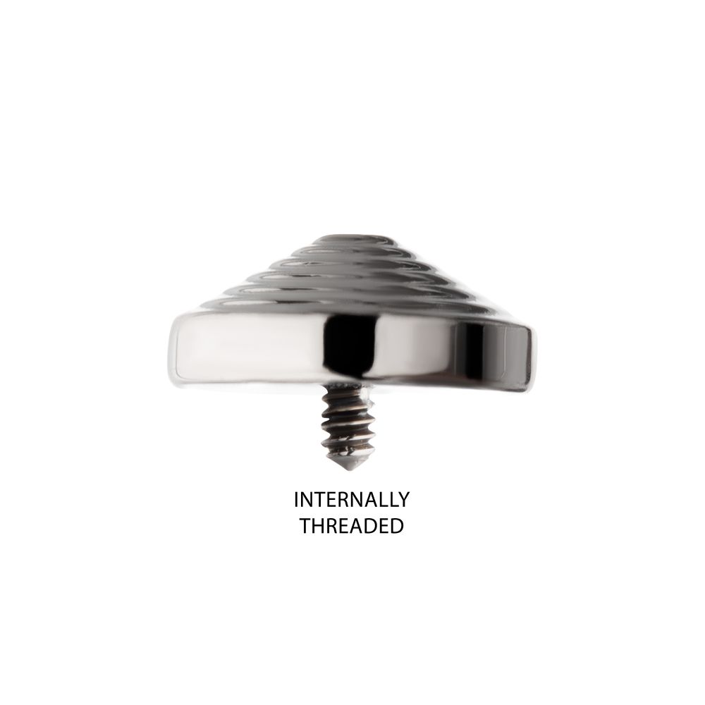 Titanium Internally Threaded Tiered Dome Disk Top