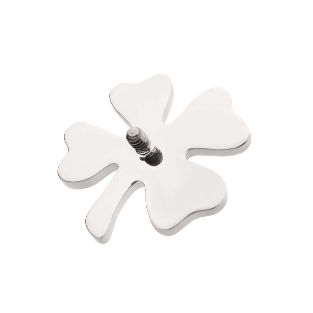 Titanium Internally Threaded 4-Leaf Clover Top