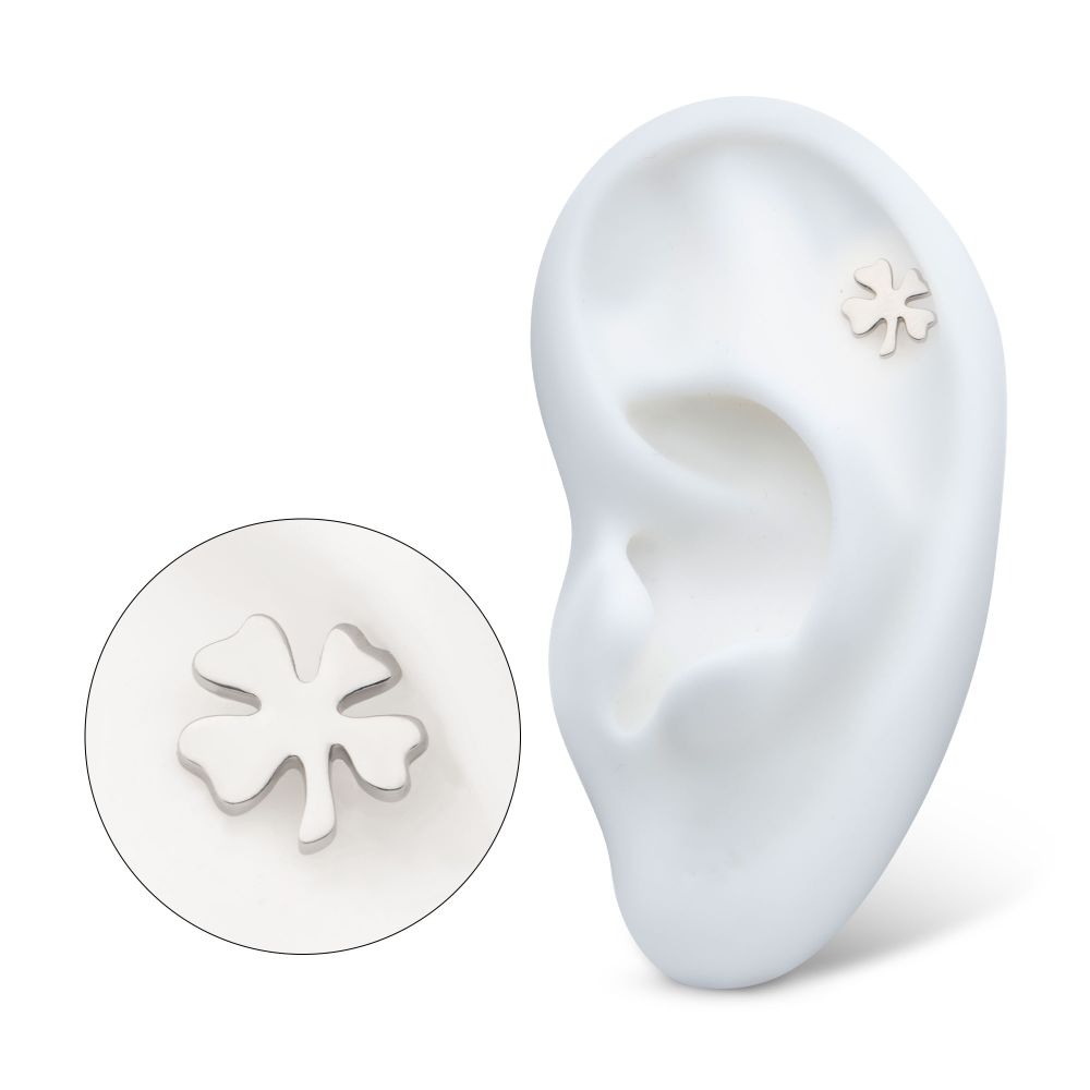 Titanium Internally Threaded 4-Leaf Clover Top
