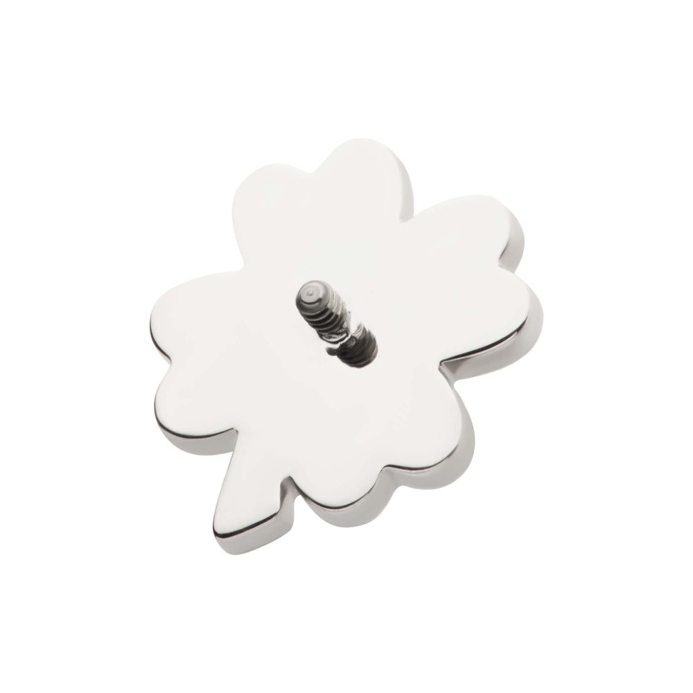 Titanium Internally Threaded Enamel 4-Leaf Clover Top