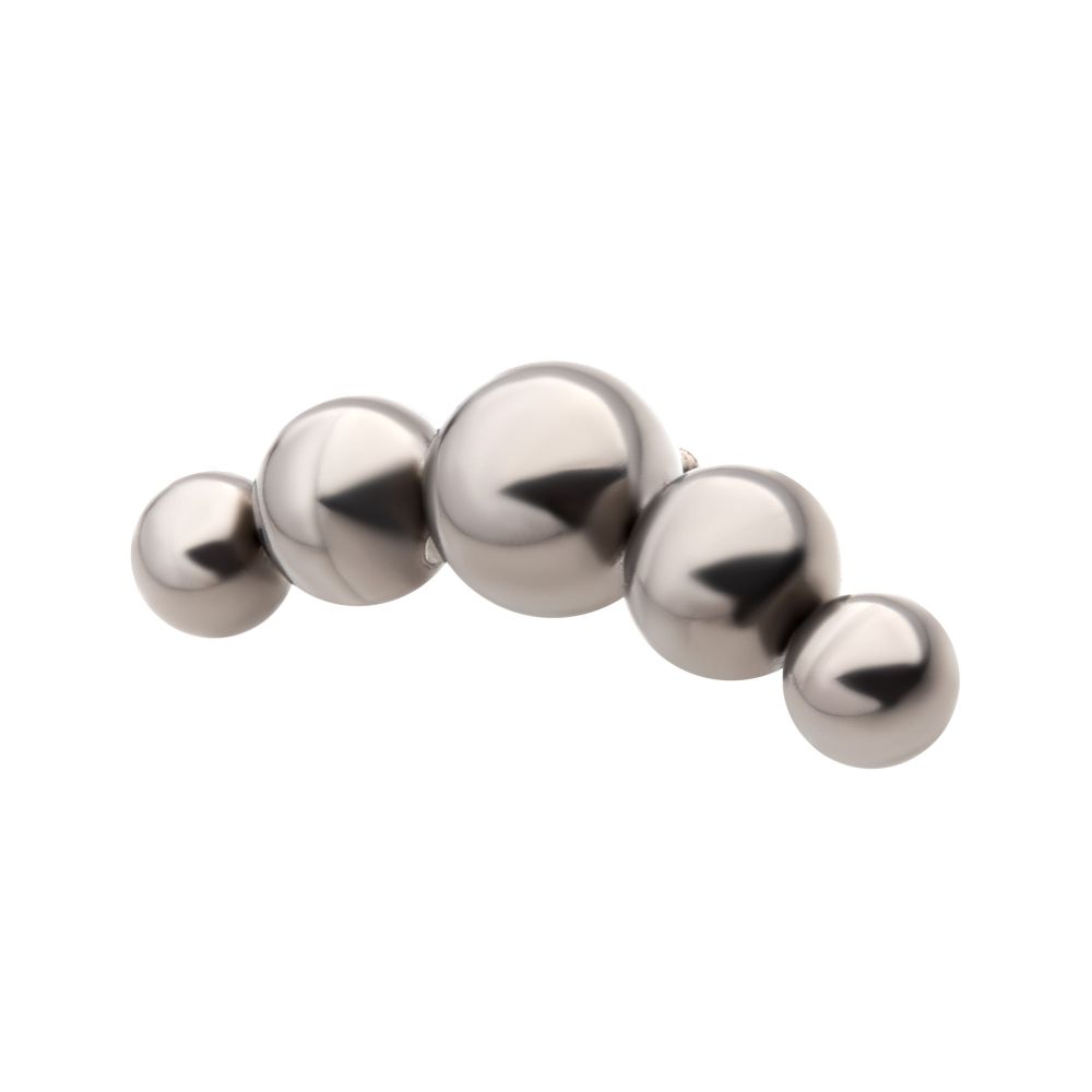 Titanium Internally Threaded with 5-Cluster Bead Top