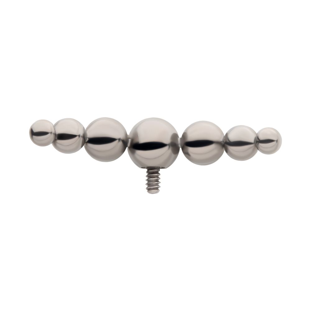 Titanium Internally Threaded with 7-Cluster Bead Top