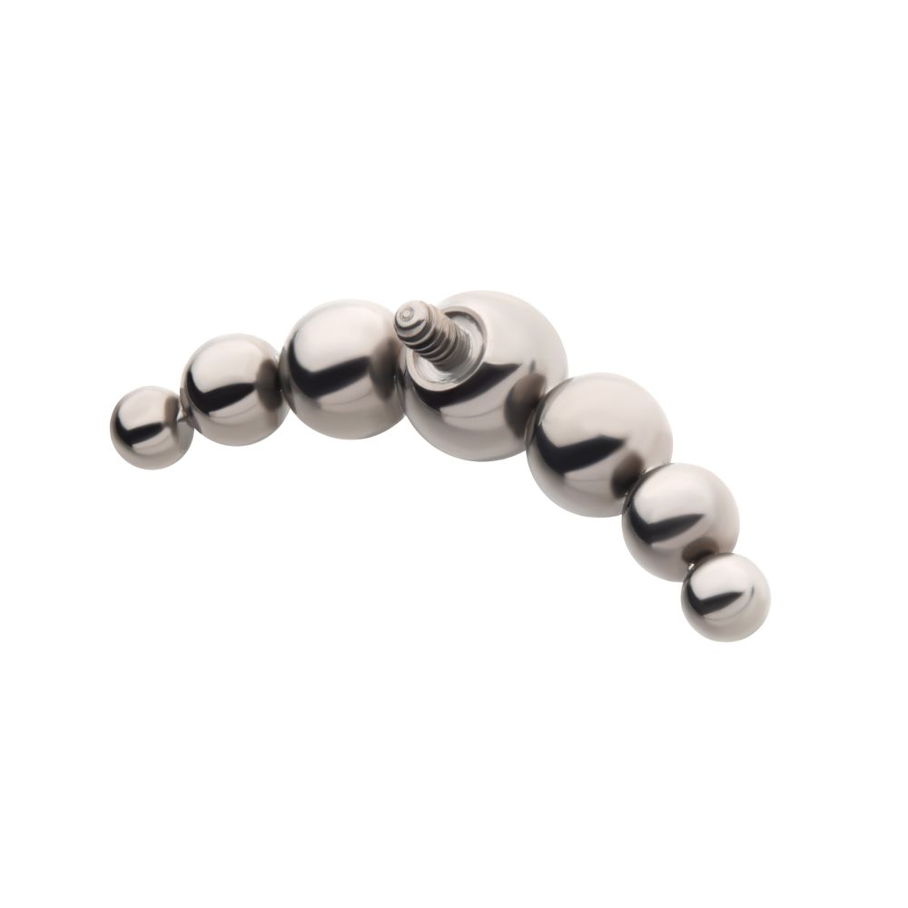 Titanium Internally Threaded with 7-Cluster Bead Top