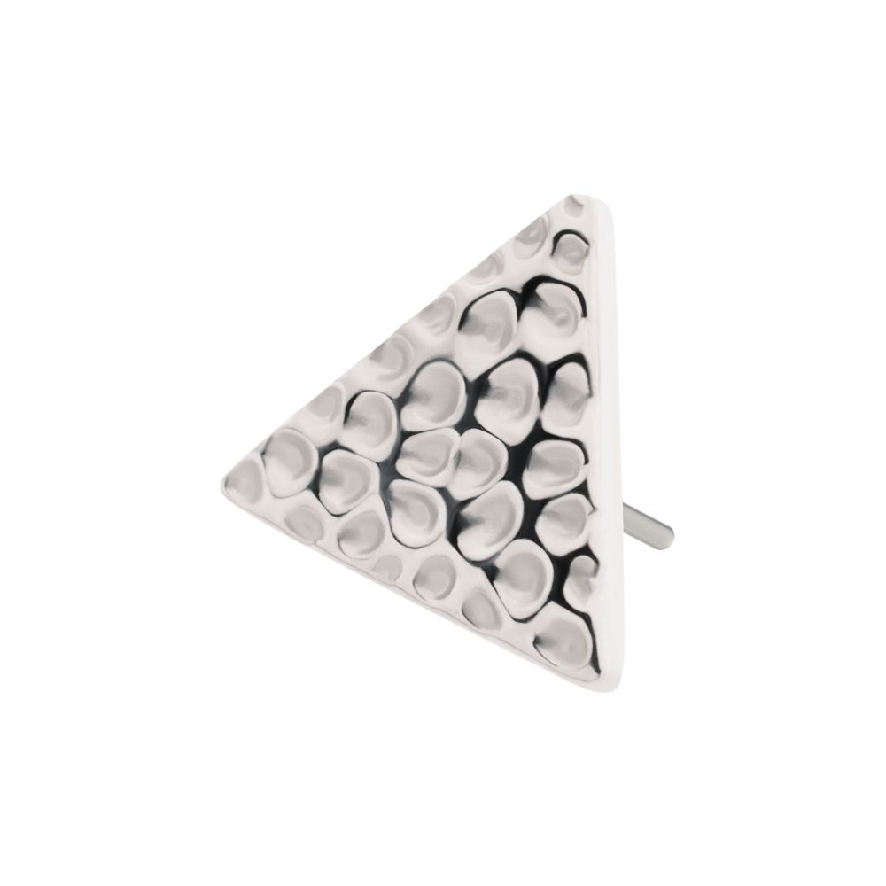 Titanium Threadless Hammered Triangle Top