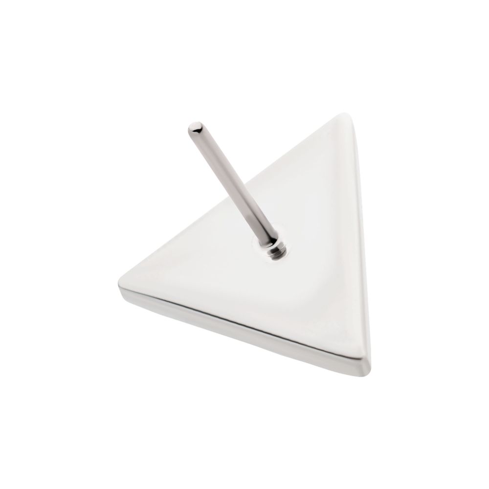 Titanium Threadless Hammered Triangle Top
