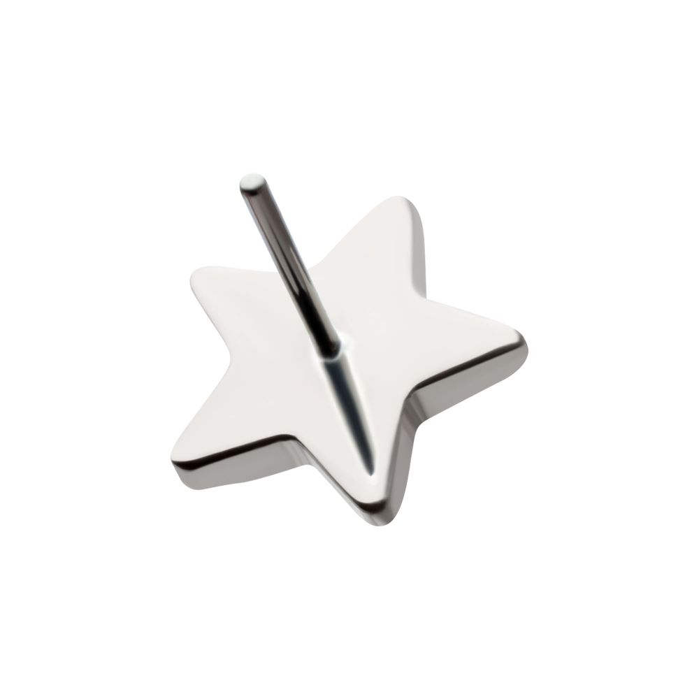 Titanium Threadless Hammered Star Top