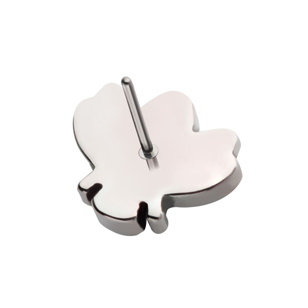Titanium Threadless with Prong Set CZ Bee Top